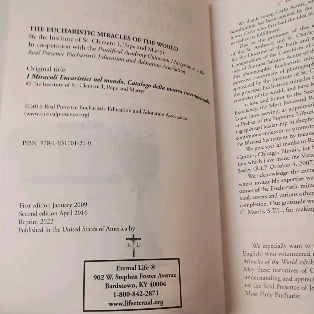 The Eucharistic Miracles of the World (2024) Roman Catholic, Vatican Catalog